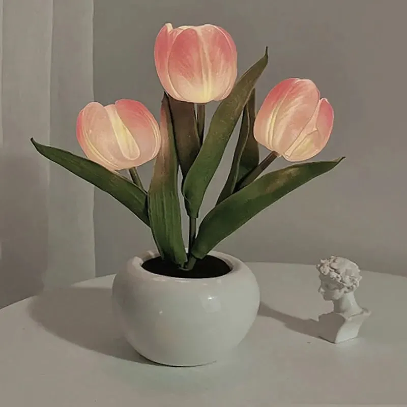 Tulips LED Chargeable Table Lamp
