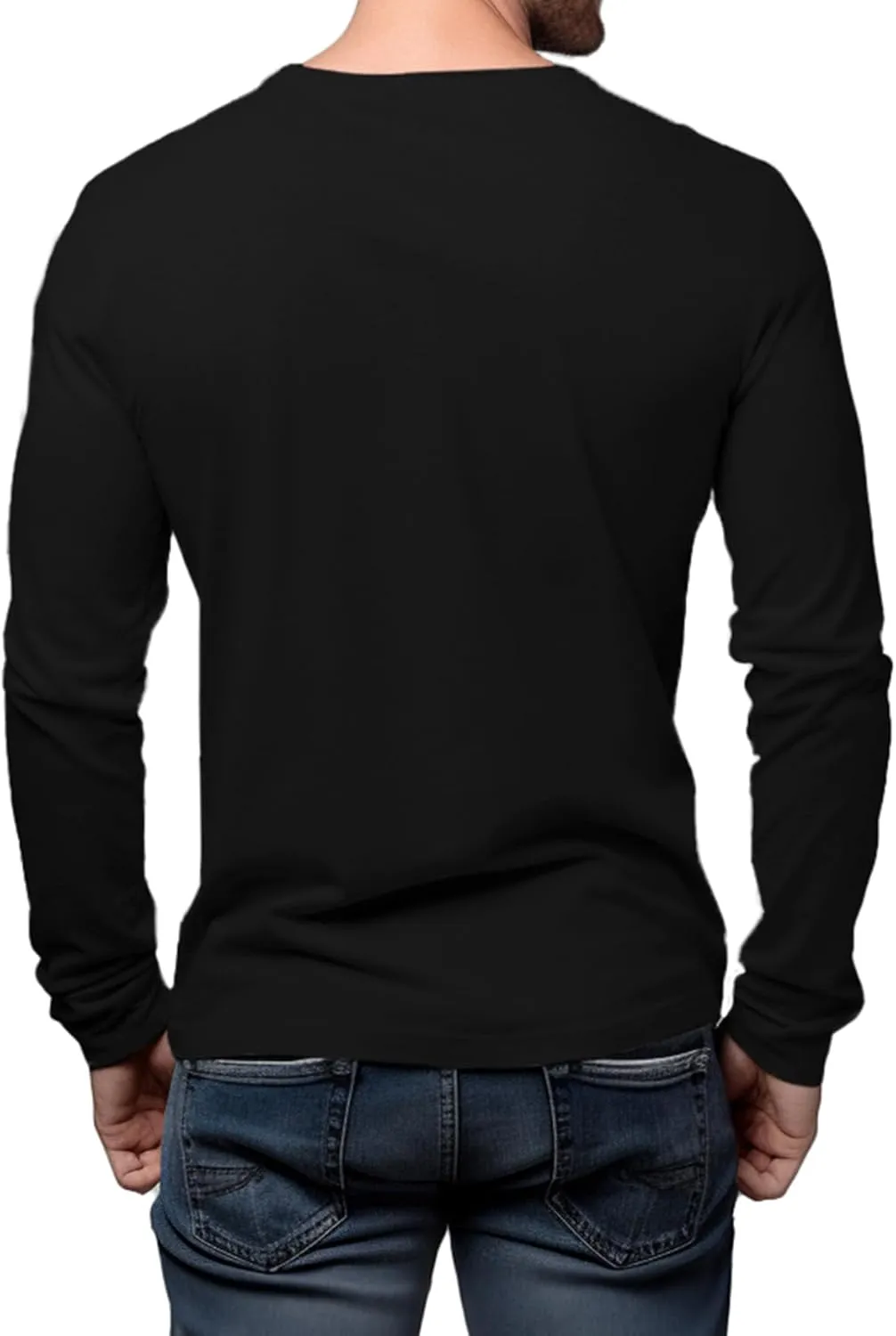 V Neck T Shirts Men  Light and Soft Pullover T Shirt with Long Sleeve- Perfect for Daily Use or Casual Events