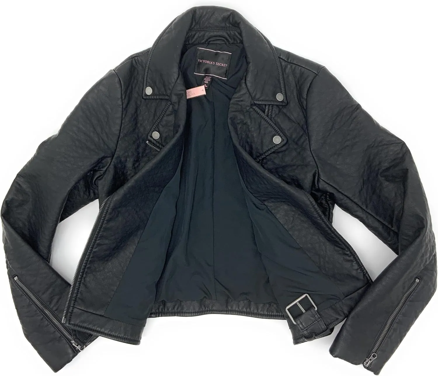 Victoria's Secret Faux Leather Moto Jacket Black