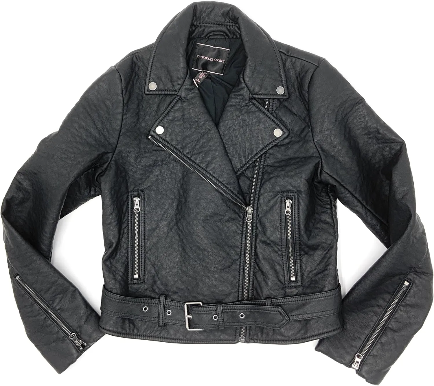 Victoria's Secret Faux Leather Moto Jacket Black