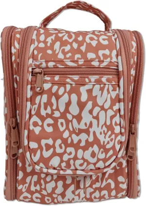 Walnut Tree Backpack with Toiletry Bag Hanging Makeup Bag OrganizerWaterproof for Travel Accessories, Travel Essentials, Cosmetics,Orange Irregular spots