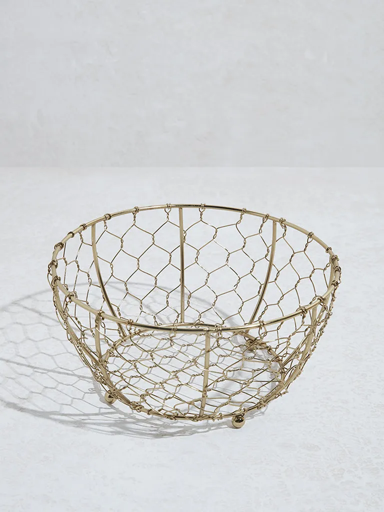 Westside Home Gold Wired Fruit Basket