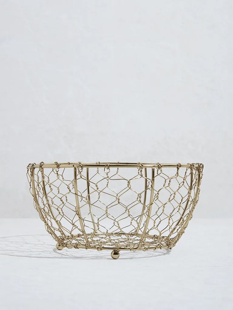 Westside Home Gold Wired Fruit Basket