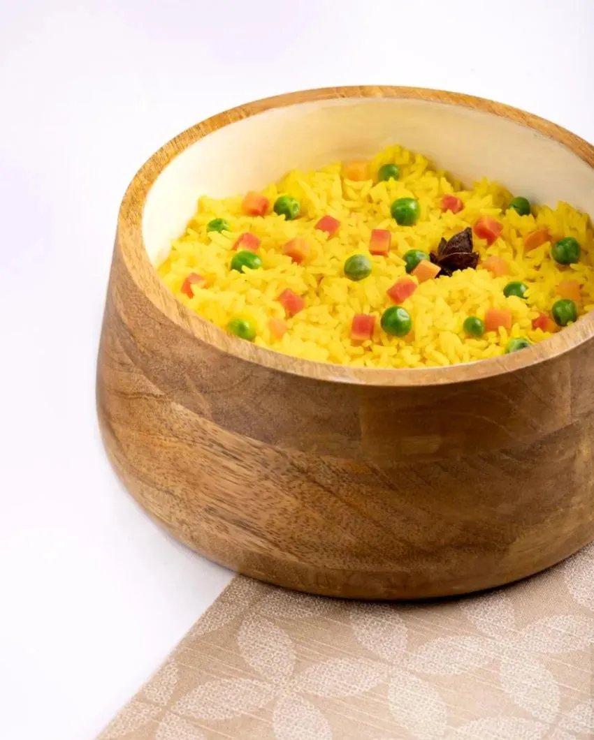 White Serving Wodden Bowl