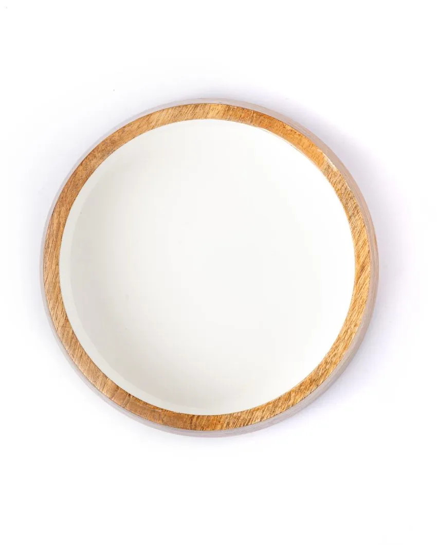 White Serving Wodden Bowl