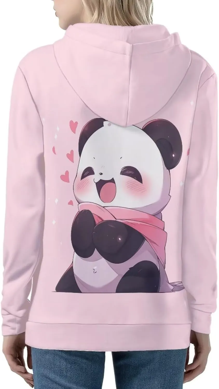 Women's Casual Pullover Long Sleeve Drawstring Hoodie Sweatshirt with Pockets XS-5XL