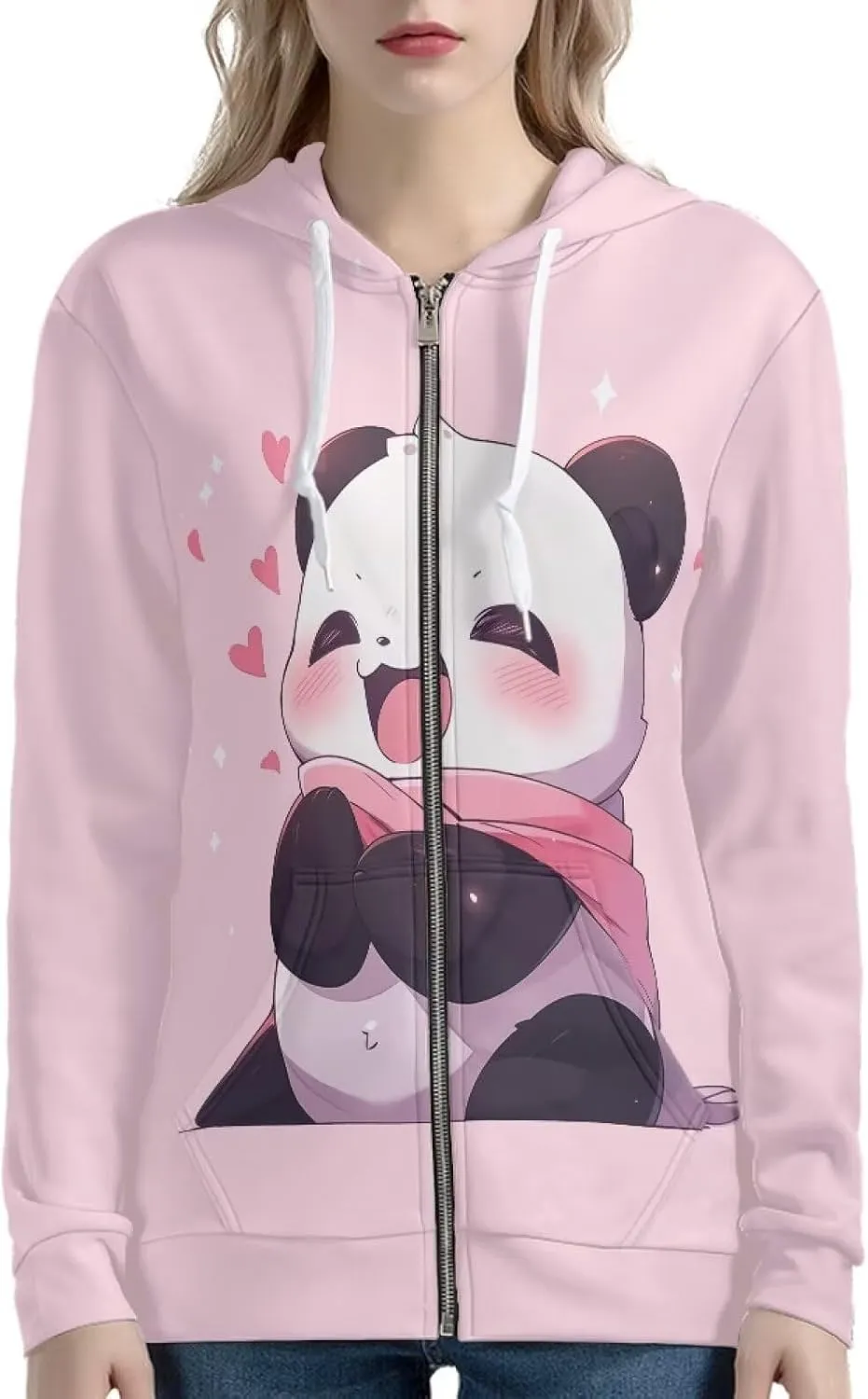 Women's Casual Pullover Long Sleeve Drawstring Hoodie Sweatshirt with Pockets XS-5XL