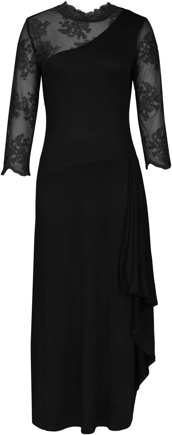 Womens Formal Dresses for Wedding Cocktail Floral Wedding Guest Formal Party Church Mother Bride Dress 2024