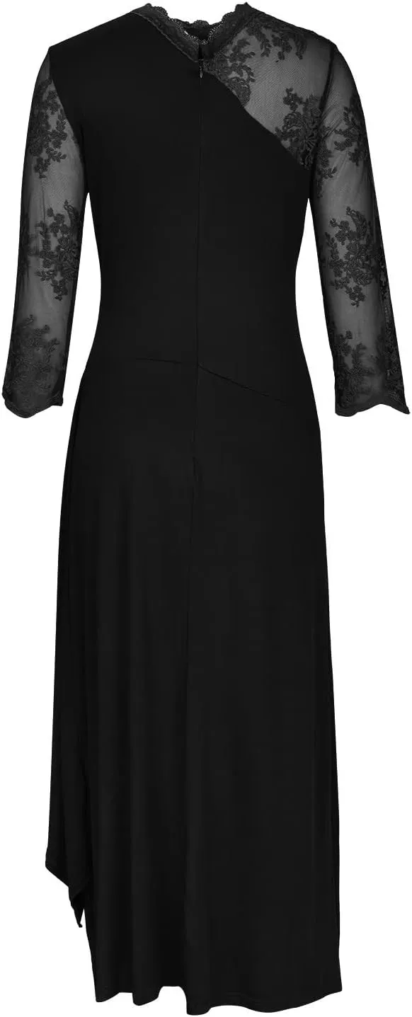 Womens Formal Dresses for Wedding Cocktail Floral Wedding Guest Formal Party Church Mother Bride Dress 2024