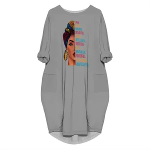 Women's Plus Size Dresses African Print Midi Dresses Long Loose Sundresses