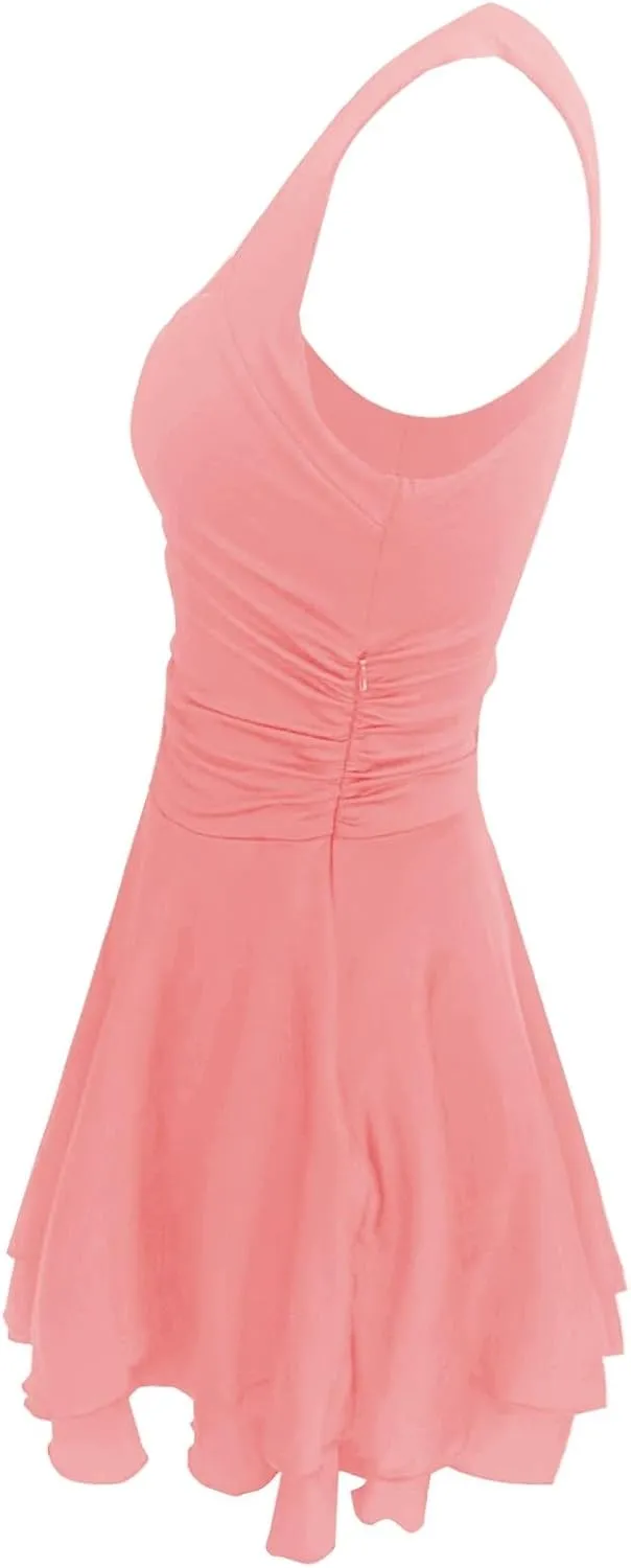 Women's Square Neck Sleeveless Mini Dress Ruched Waist Tiered Ruffle Hem A Line Short Dresses Summer Tank Slim Dress