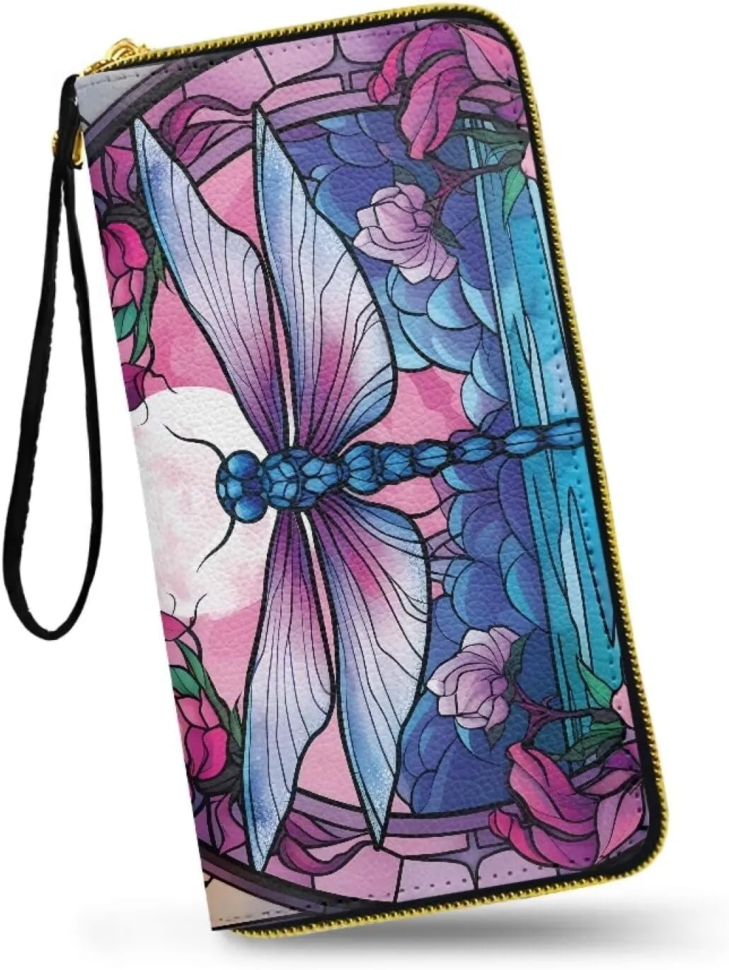 Wristlet Clutch Bags for Women, PU Leather Clutch Bags for Women Bifold Long Slim Clutch