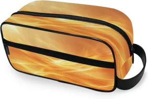 Yellow Background Travel Toiletry Bag for Women Men, Hanging Cosmetic Bag, Water Resistant Shaving Bag for Toiletries Accessories