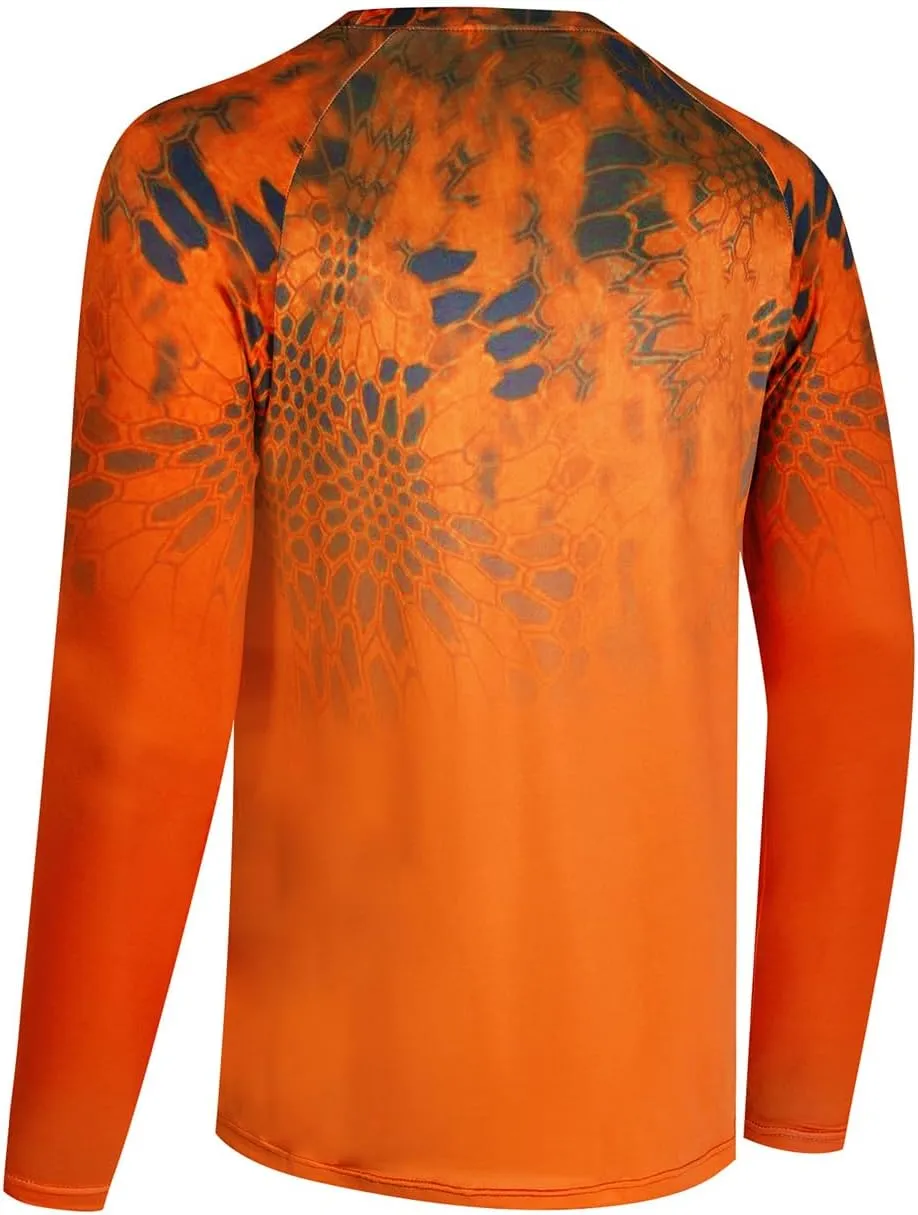 YIBIMOTTO Fishing Shirt for Men Long Sleeve Sun Protection Colorful T-Shirts Quick Dry Cooling Sweatshirts