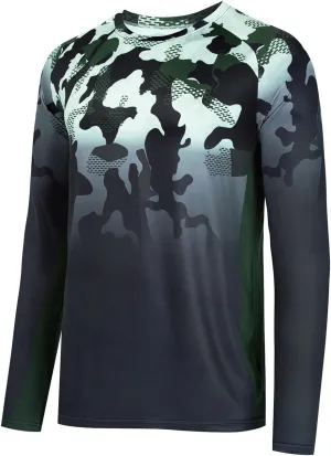 YIBIMOTTO Fishing Shirt for Men Long Sleeve Sun Protection Colorful T-Shirts Quick Dry Cooling Sweatshirts