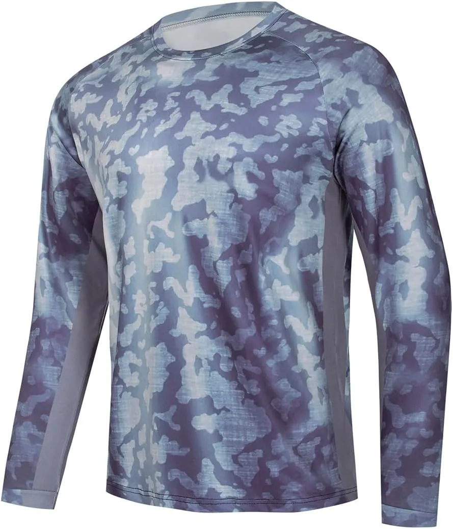 YIBIMOTTO Men's Fashion Fishing Sweatshirts Long Sleeve Running T-Shirts Quick Dry Cooling Outdoor Tee Tops