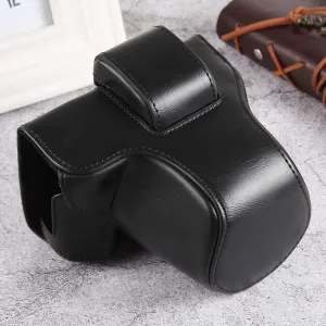 YUNCHAO Camera Accessories Oil Skin PU Leather Camera Full Body Case Bag with Strap for Olympus EM10 III Camera Bags